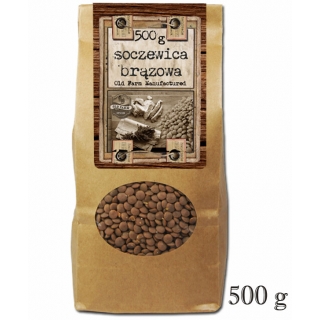 SOCZEWICA BRĄZOWA 500G---towar niedostepny